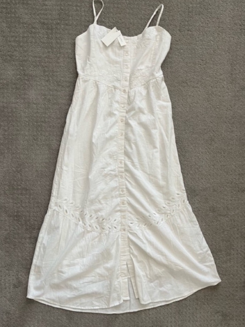The Z Supply White Citadelle Embroidered Linen Maxi Dress - Picture 9 of 11